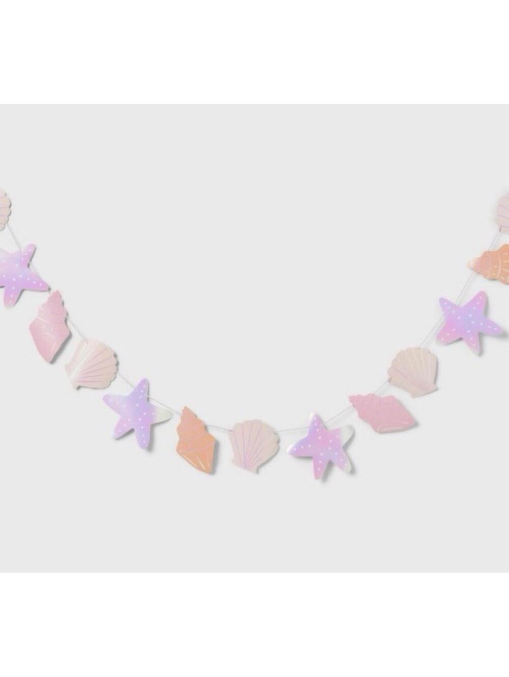 2 Pack Pink Seashell Streamer 6ft Birthday Party Decoration